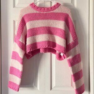Edikted Crop Stripe Sweater